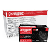 Ammex Gloveworks RDT Black Nitrile PF Ind Gloves 8 Mil Disposable Gloves Great Glove 