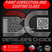 Detailer's Choice Paint Correction and Coating Certification Class Ceramic Coating DETAILER'S CHOICE, INC. 