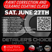 Detailer's Choice Paint Correction and Coating Certification Class Ceramic Coating DETAILER'S CHOICE, INC. 6/27/2026 