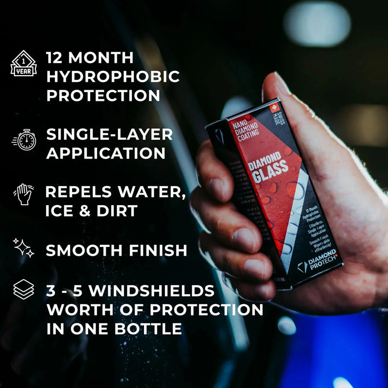 DIAMOND GLASS KIT | 12 MONTH GLASS COATING PROTECTION Ceramic Coating Diamond ProTech 
