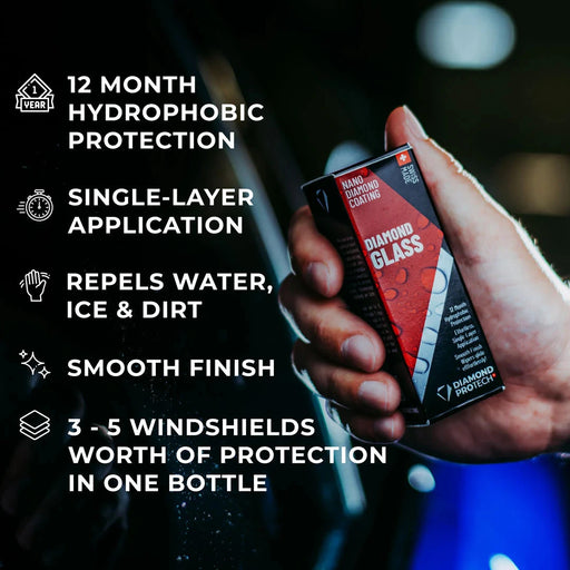 DIAMOND GLASS KIT | 12 MONTH GLASS COATING PROTECTION Ceramic Coating Diamond ProTech 