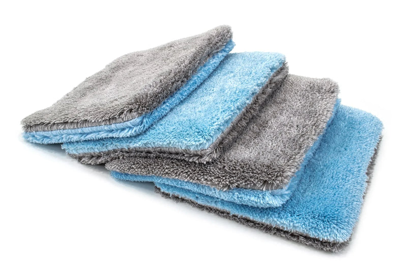 [Flat Out] Microfiber Wash Pad (9"x8") Blue/Gray - 4 pack Cleaning Sponge Autofiber® 