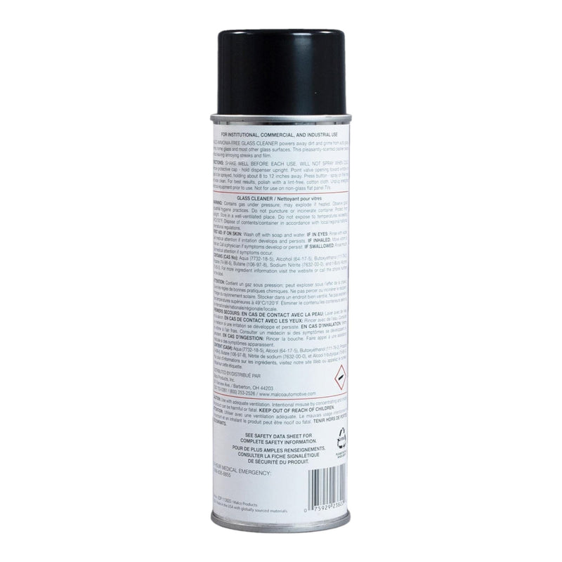 MALCO AMMONIA FREE GLASS CLEANER AEROSOL Foaming Glass Cleaner Malco® Automotive 