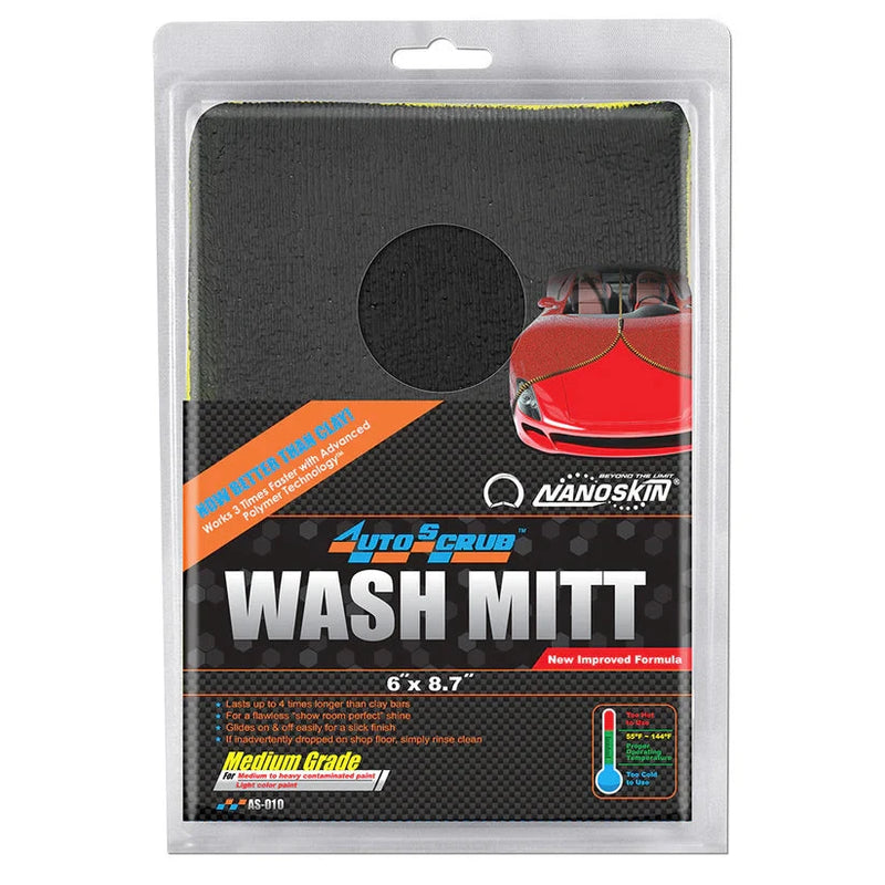 NANOSKIN AUTOSCRUB WASH MITT 6" X 8.7" MEDIUM GRADE Paint Surface Prep NanoSkin 