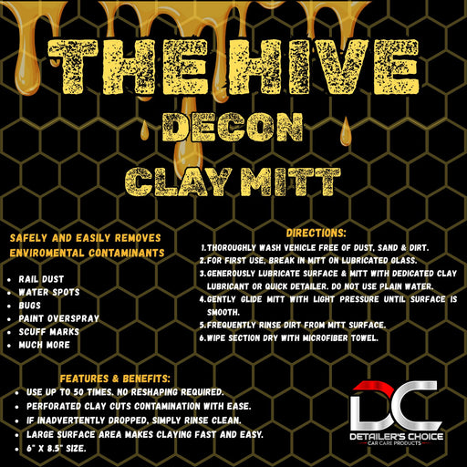 The Hive Perforated Decon Mitt (8.5"x6") 1 pack Cleaning Sponge Autofiber® 