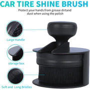 Tire Shine Brush with Storage Base – Soft Bristle Tire Dressing Applicator Applicator Detailer's Choice, Inc. 