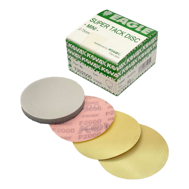PF Premium Mini 3” Super-Tack Discs 50(pk) Sanding Discs Eagle Abrasives P2000 