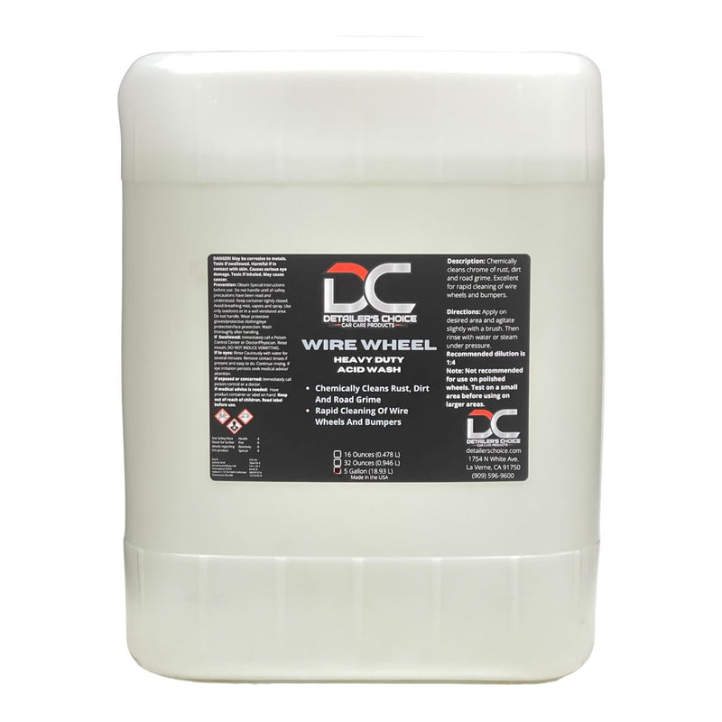 Wire Wheel - Heavy Duty Acid Wash Wheel Cleaner DETAILER'S CHOICE, INC. 5 Gallon 